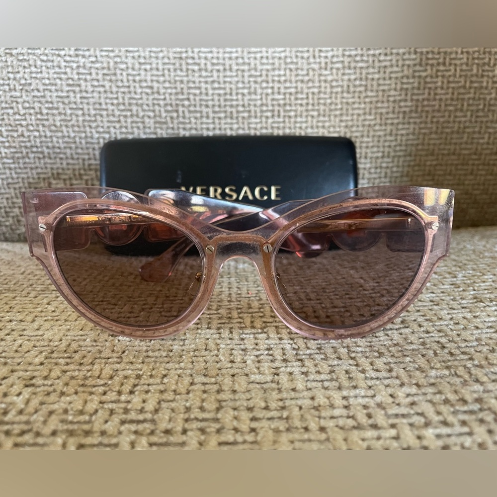 Versace Blush Pink Cat-Eye Sunglasses
